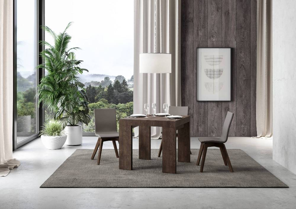Itamoby Tavolo Roxell Mix Allungabile Noce 90×90 Allungato 246 Offerte