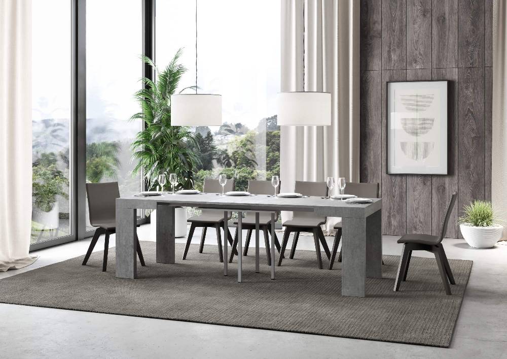 Itamoby Tavolo Roxell Allungabile Cemento 90×90 Allungato 246 Hotsell