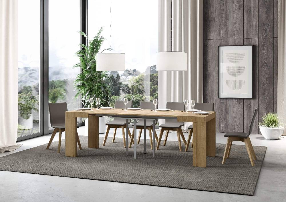 Itamoby Tavolo Roxell Allungabile Quercia Natura 90×90 Allungato 246 Vendita Calda