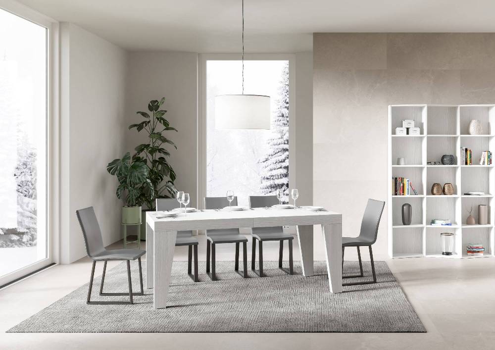 Itamoby Tavolo Naxy Allungabile Bianco Frassino 90×180 Allungato 440 Saldi Di Fabbrica
