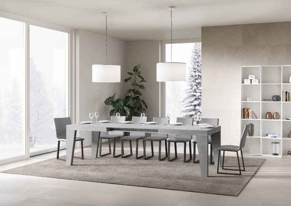 Itamoby Tavolo Naxy Allungabile Cemento 90×160 Allungato 420 Vendite Flash