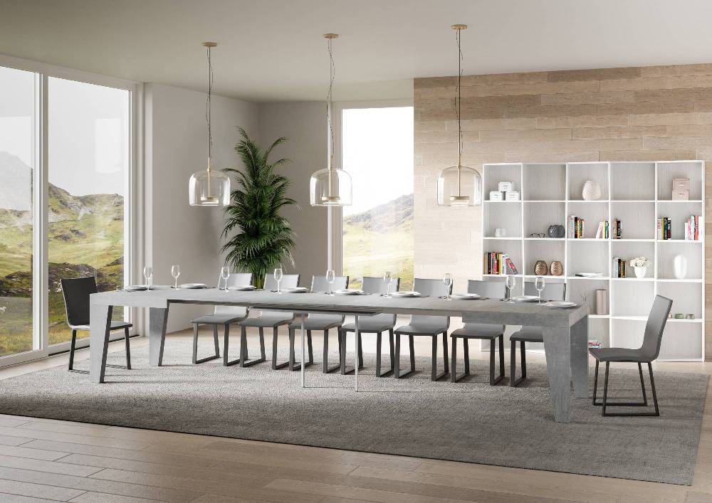 Itamoby Tavolo Naxy Allungabile Cemento 90×160 Allungato 420 Vendite Flash