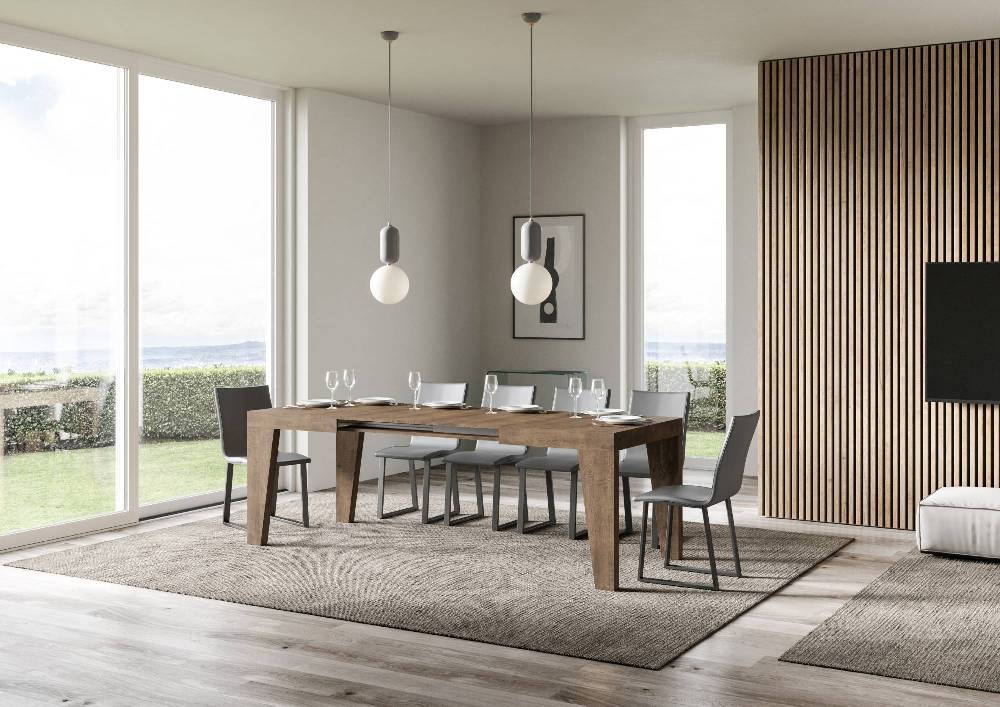 Itamoby Tavolo Naxy Allungabile Noce 90×130 Allungato 390 Nuova