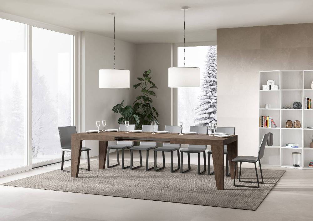 Itamoby Tavolo Naxy Allungabile Noce 90×180 Allungato 284 Italia