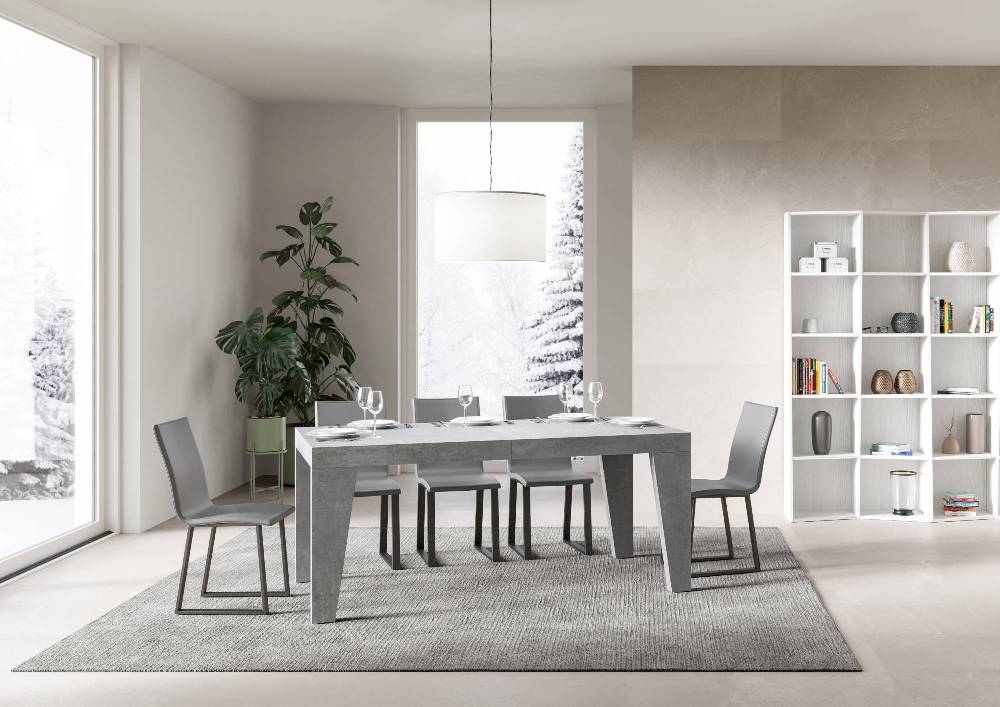 Itamoby Tavolo Naxy Allungabile Cemento 90×180 Allungato 284 2025