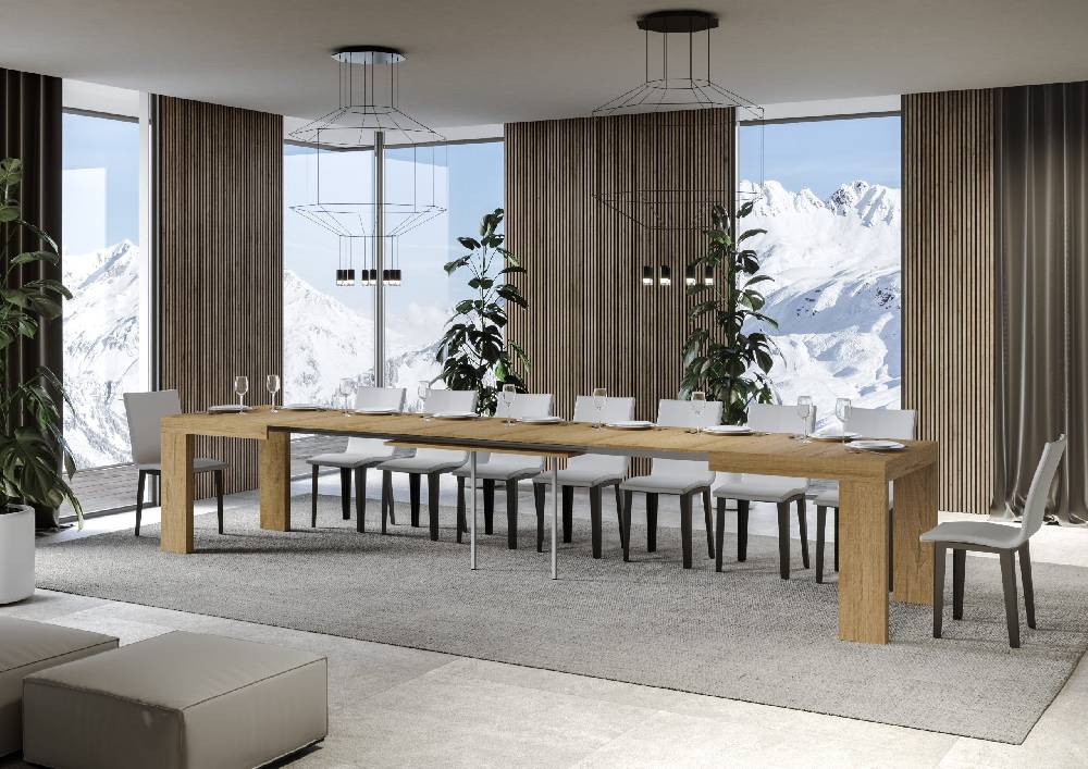 Itamoby Tavolo Roxell Allungabile Quercia Natura 90×180 Allungato 440 Moda