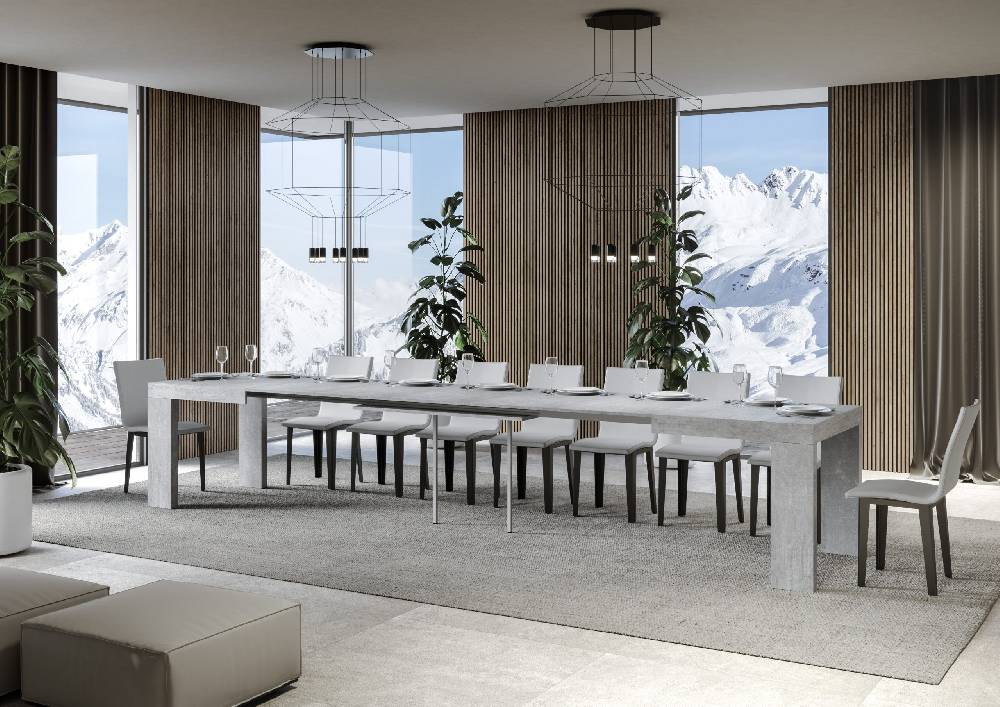 Itamoby Tavolo Roxell Allungabile Cemento 90×130 Allungato 390 Grande vendita