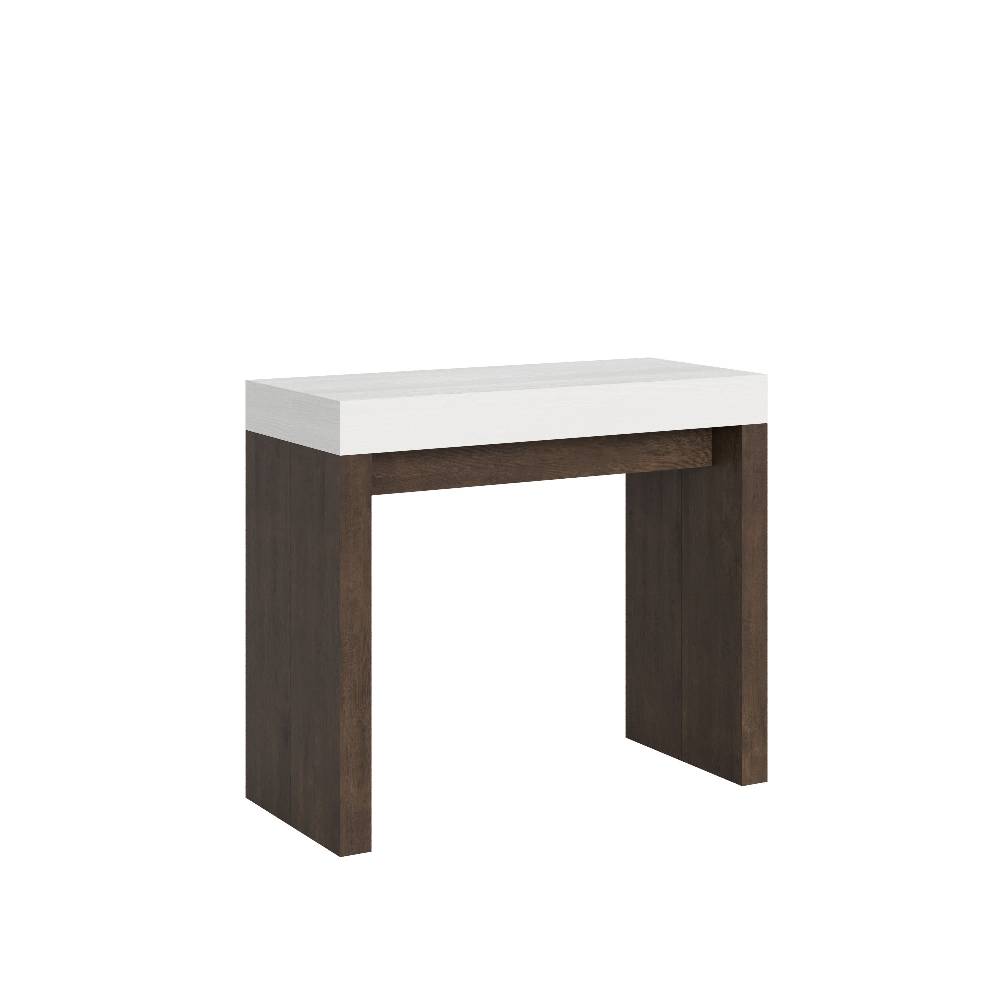 Itamoby Consolle Roxell Mix Piano Bianco Frassino Gambe Noce