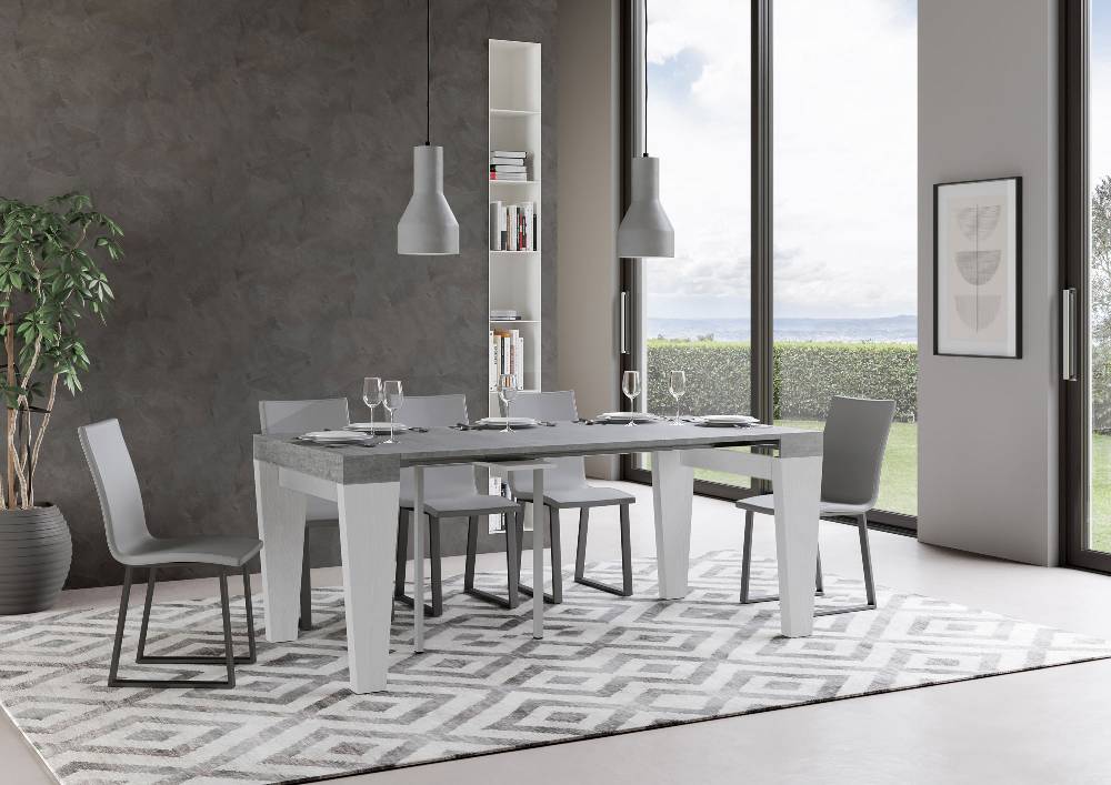 Itamoby Consolle Spimbo Mix Piano Cemento Gambe Bianco Frassino Offerta Anniversario