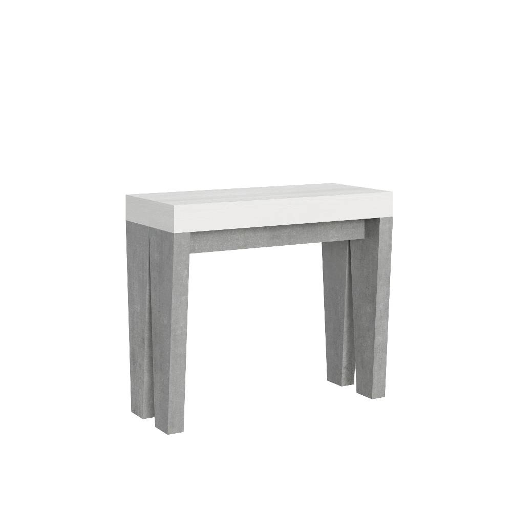 Itamoby Consolle Spimbo Mix Bianco Frassino Gambe Cemento