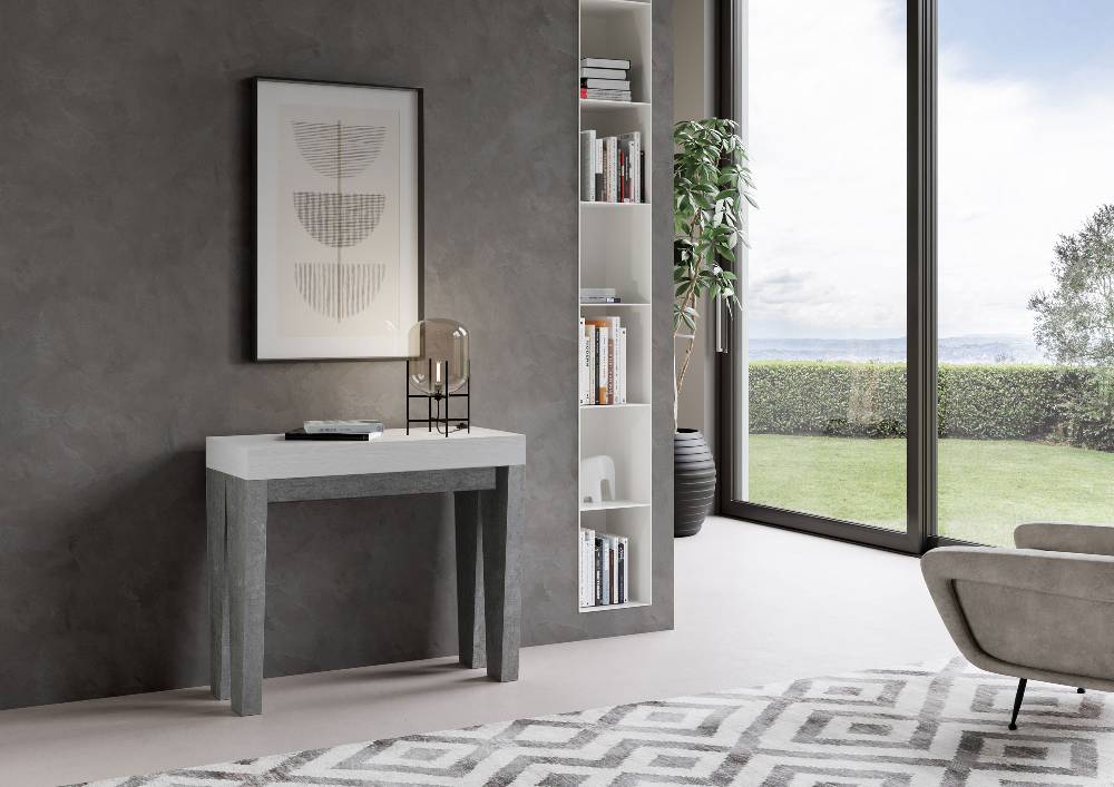 Itamoby Consolle Spimbo Mix Bianco Frassino Gambe Cemento Offerta migliore