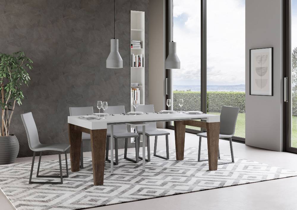 Itamoby Consolle Spimbo Mix Piano Bianco Frassino Gambe Noce Online Outlet