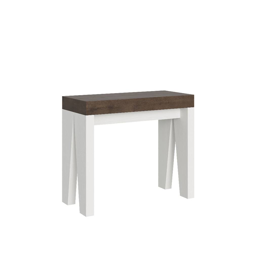 Itamoby Consolle Naxy Mix Piano Noce Gambe Bianco Frassino