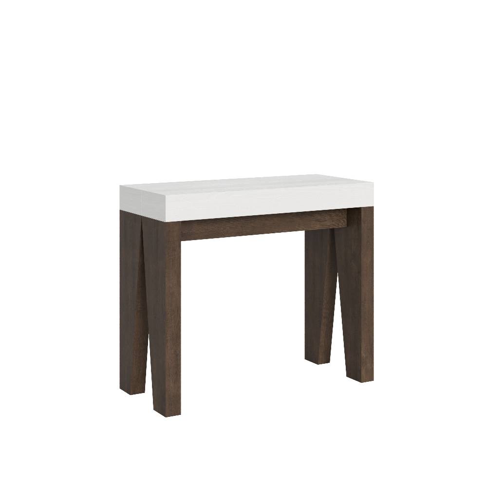 Itamoby Consolle Naxy Mix Piano Bianco Frassino Gambe Noce