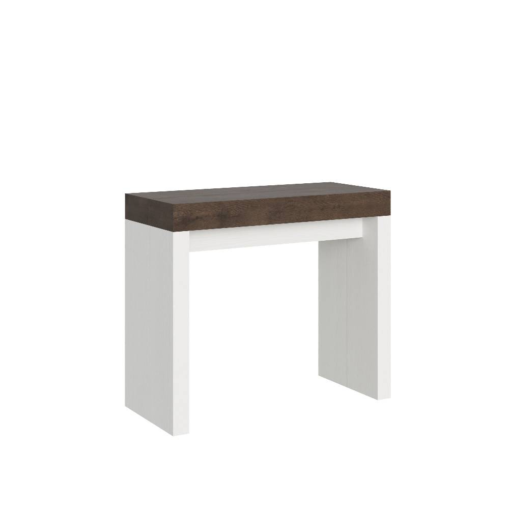 Itamoby Consolle Roxell Mix Small Piano Noce Gambe Bianco Frassino Comprane uno, ottenene uno gratis