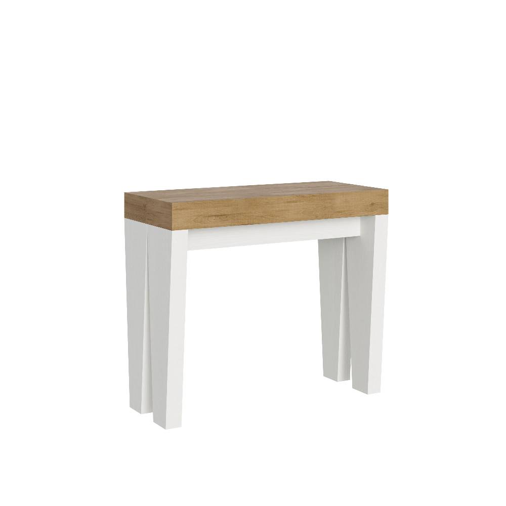 Itamoby Consolle Spimbo Mix Small Piano Quercia Natura Gambe Bianco Frassino
