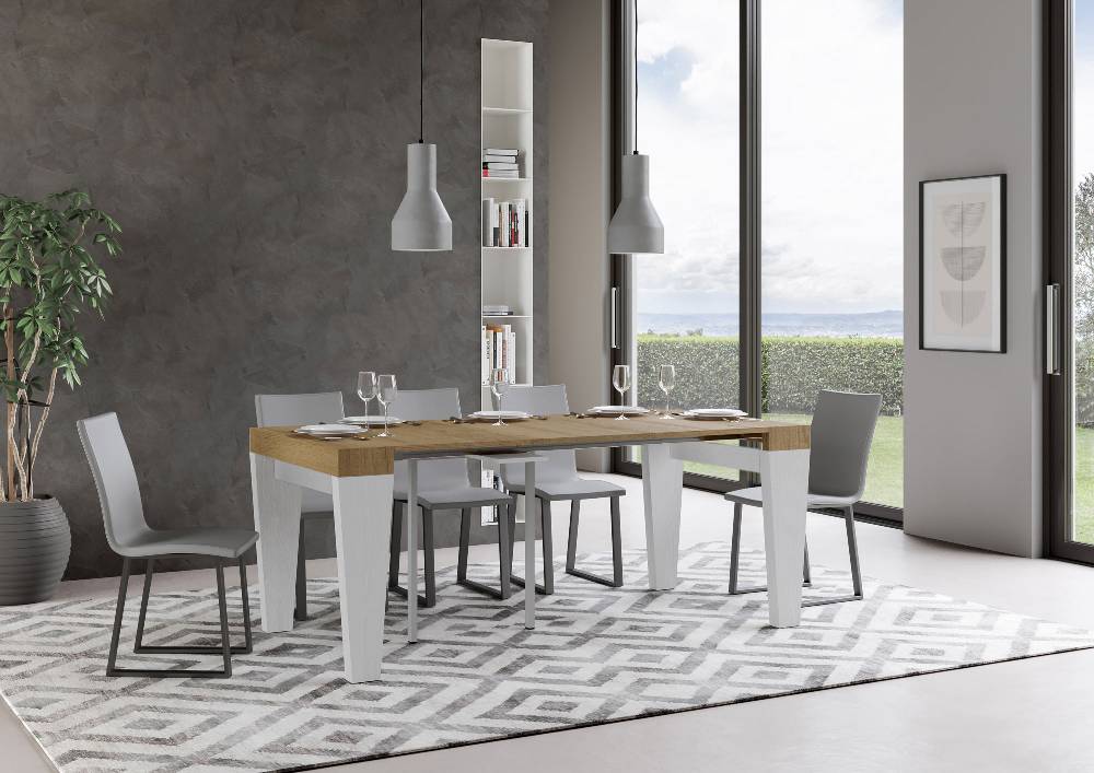 Itamoby Consolle Spimbo Mix Small Piano Quercia Natura Gambe Bianco Frassino Prezzo basso