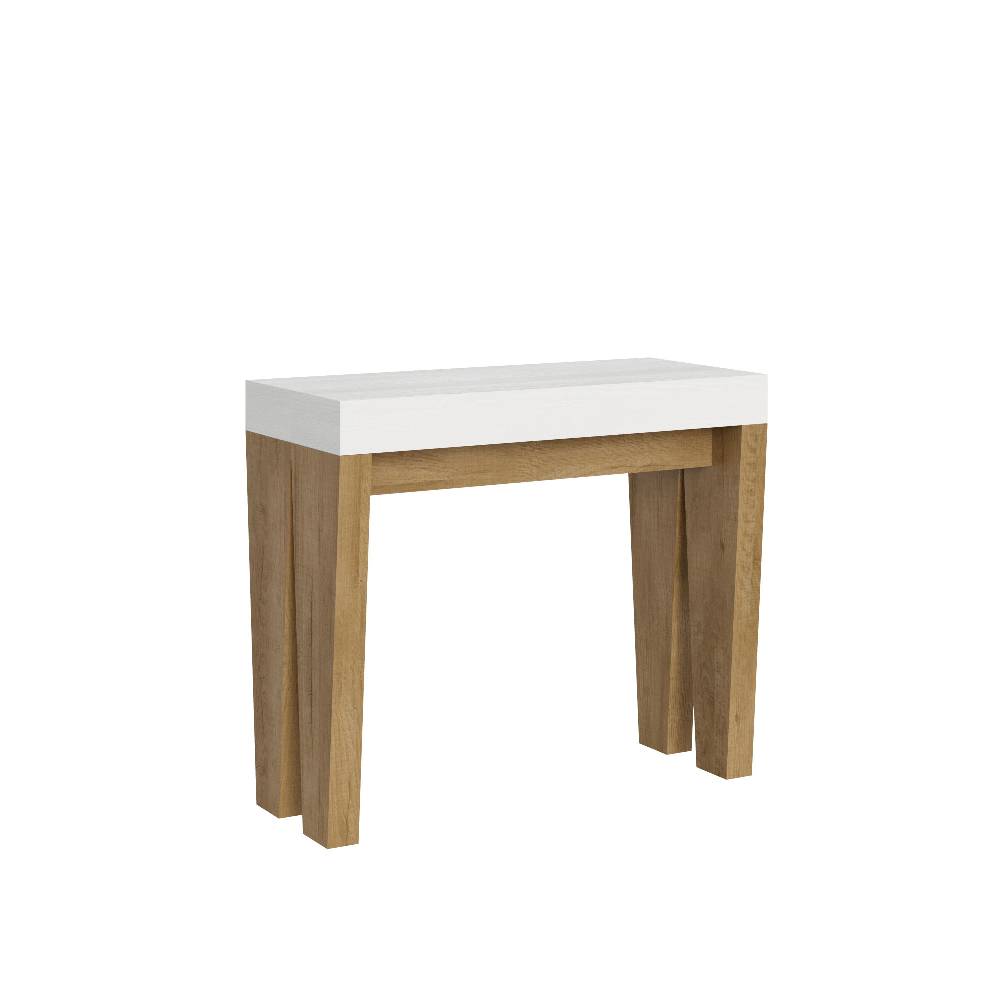 Itamoby Consolle Spimbo Mix Small Piano Bianco Frassino Gambe Quercia Natura