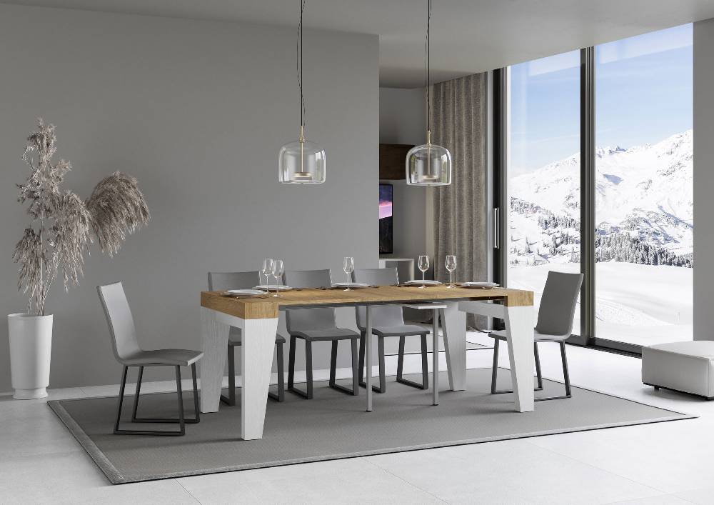 Itamoby Consolle Naxy Mix Small Piano Quercia Natura Gambe Bianco Frassino ACQUISTA ORA