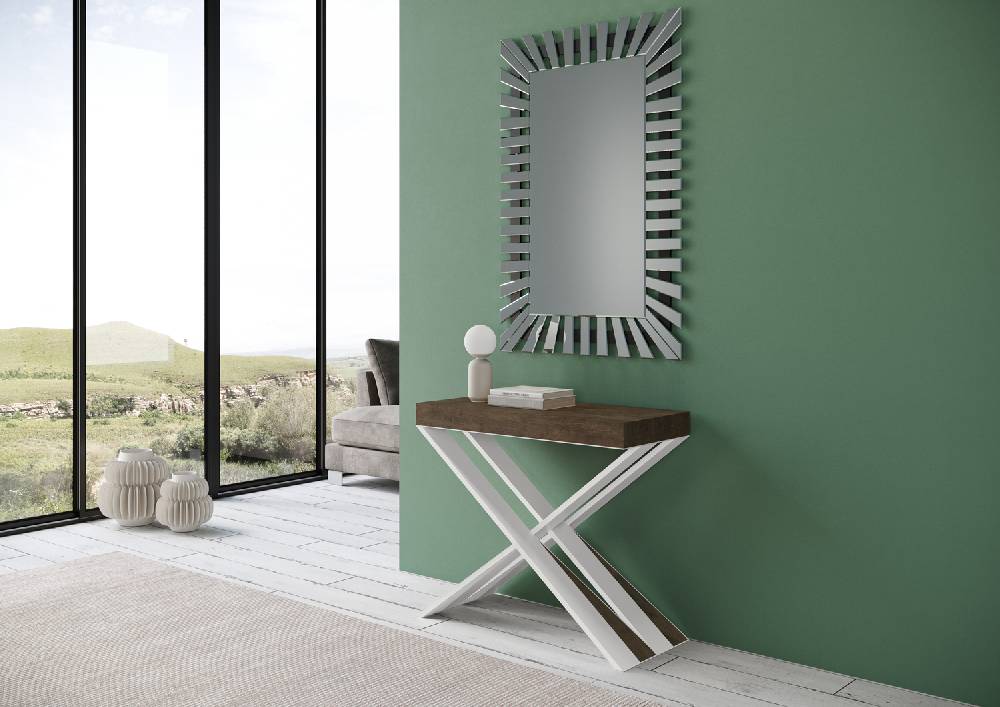 Itamoby Consolle Diago Noce telaio bianco Only for today