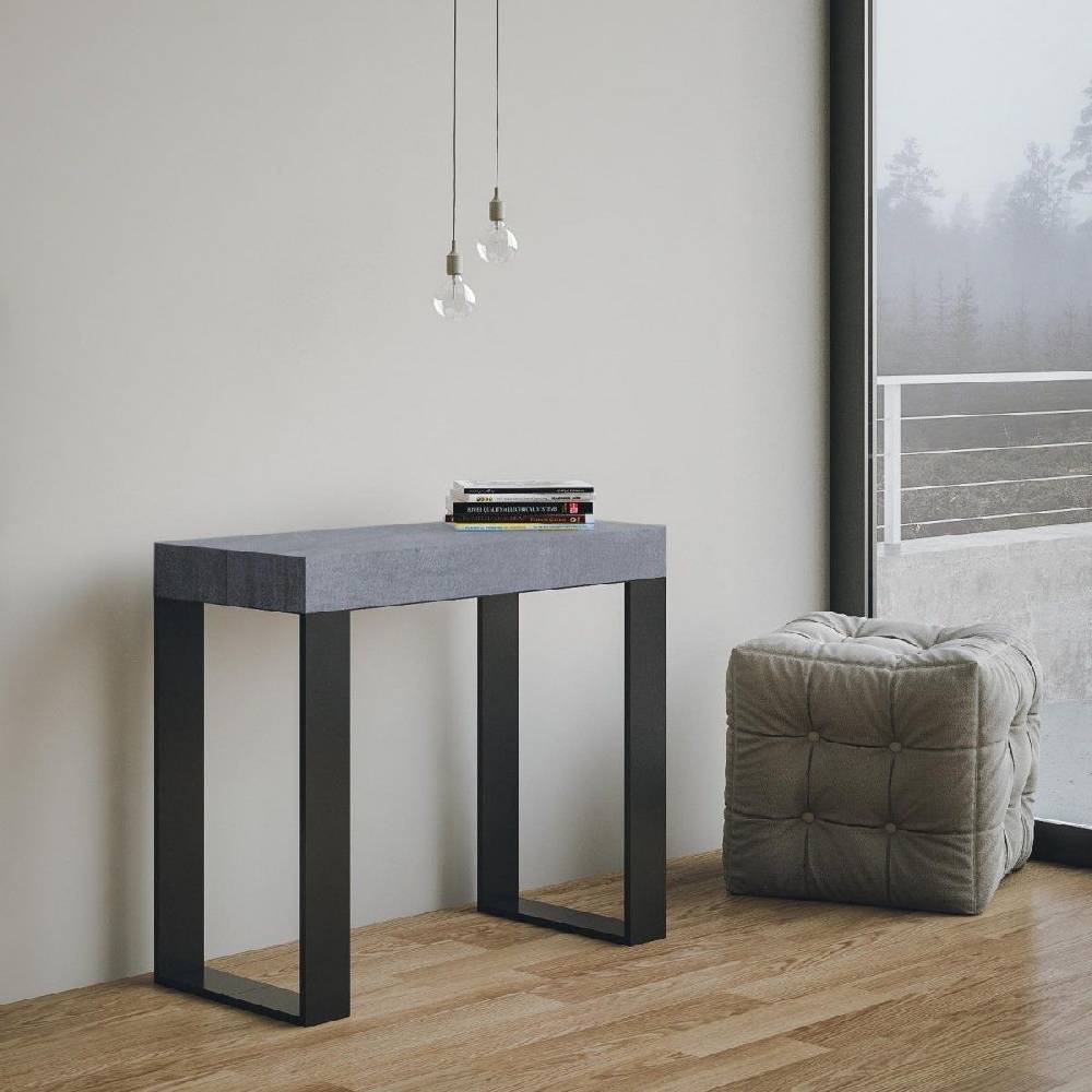 Itamoby Consolle Tecno Premium Cemento telaio Antracite Novità