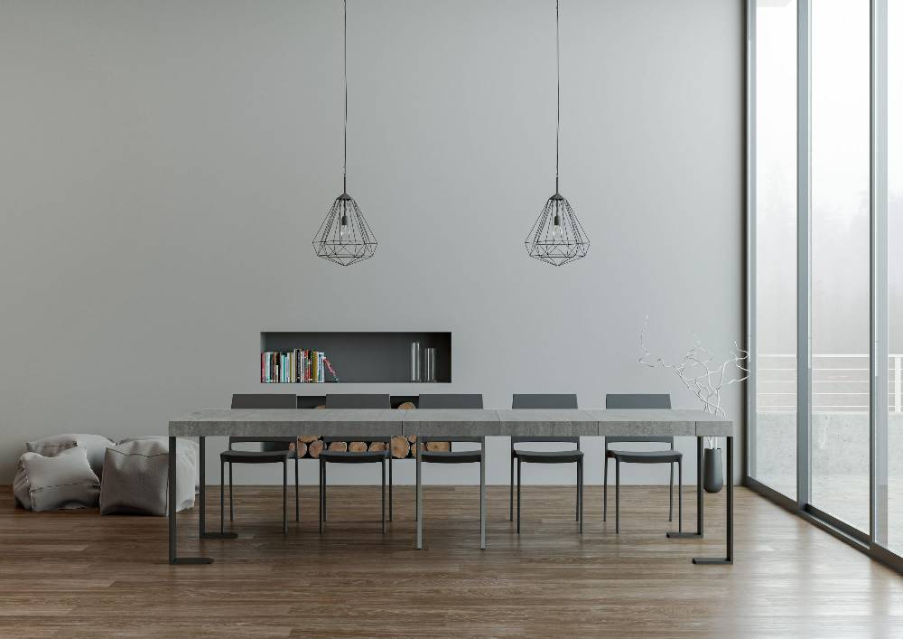 Itamoby Consolle Tecno Premium Cemento telaio Antracite Novità