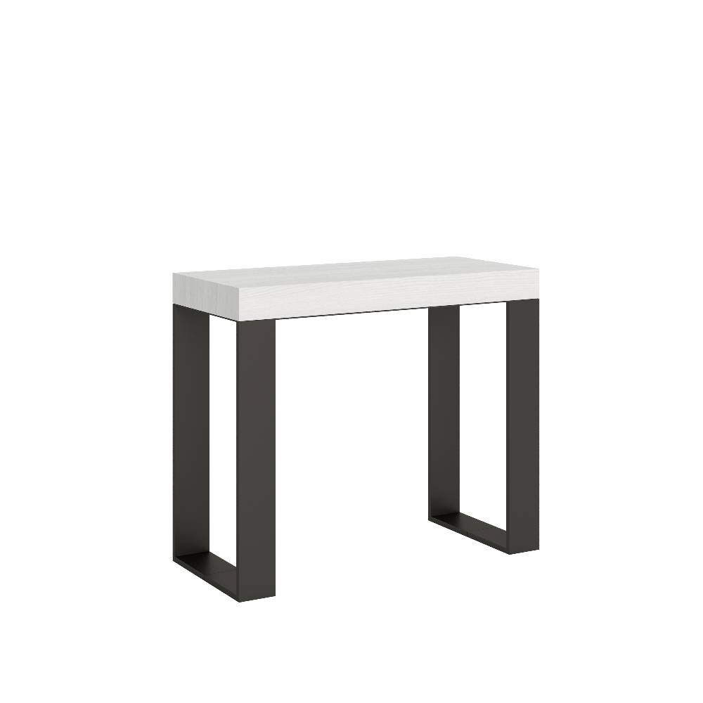 Itamoby Consolle Tecno Small Bianco Frassino telaio Antracite In Saldo