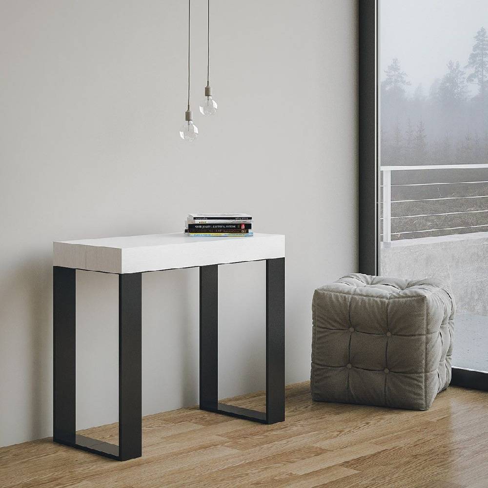 Itamoby Consolle Tecno Small Bianco Frassino telaio Antracite In Saldo