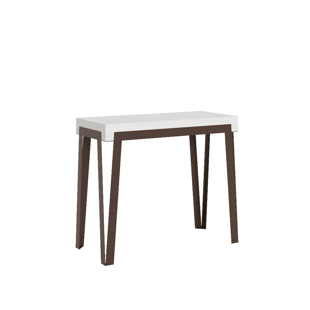 Itamoby Consolle Rio Premium Bianco Frassino telaio Ruggine
