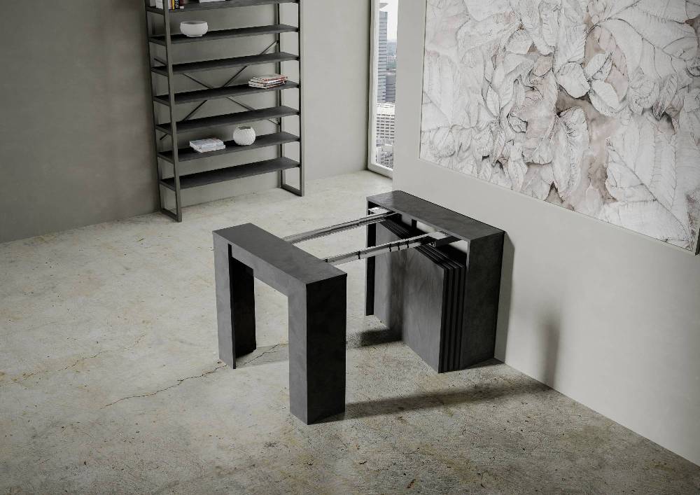 Itamoby Consolle Venus Antracite 4 allunghe cm.62 Offerta temporanea