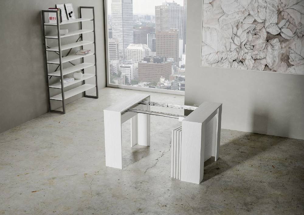 Itamoby Consolle Venus Bianco Frassino 4 allunghe cm.62 Lightning offer