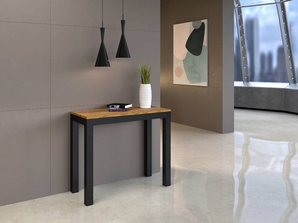 Itamoby Consolle Everyday Small Evolution Quercia Natura telaio Antracite Offerta settimanale