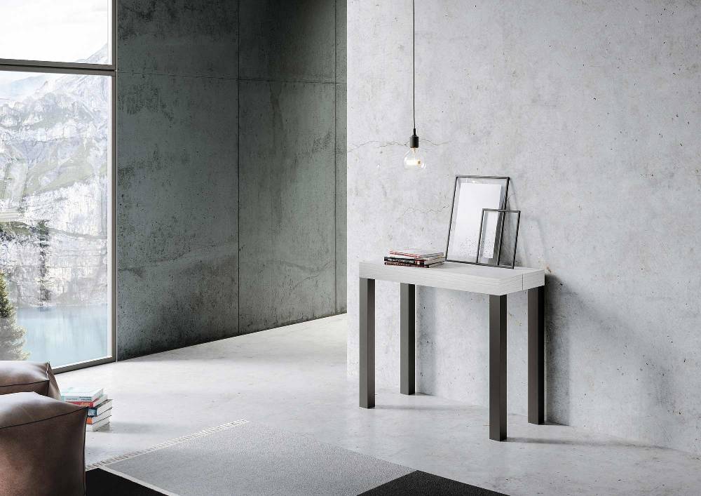 Itamoby Consolle EveryDay Small Bianco Frassino telaio Antracite Fino al 50% di sconto
