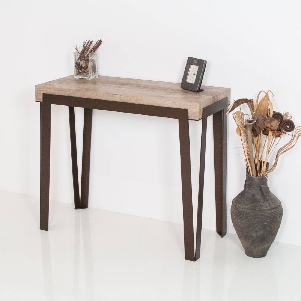 Itamoby Consolle Rio Small Quercia Natura telaio Ruggine Officina