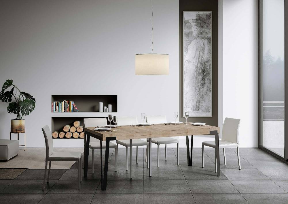 Itamoby Consolle Rio Premium Quercia Natura telaio Antracite Duty-free