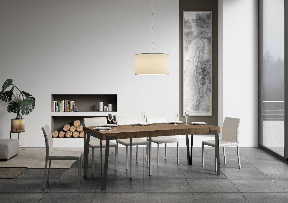 Itamoby Consolle Rio Small Premium Noce telaio Antracite Nuovo