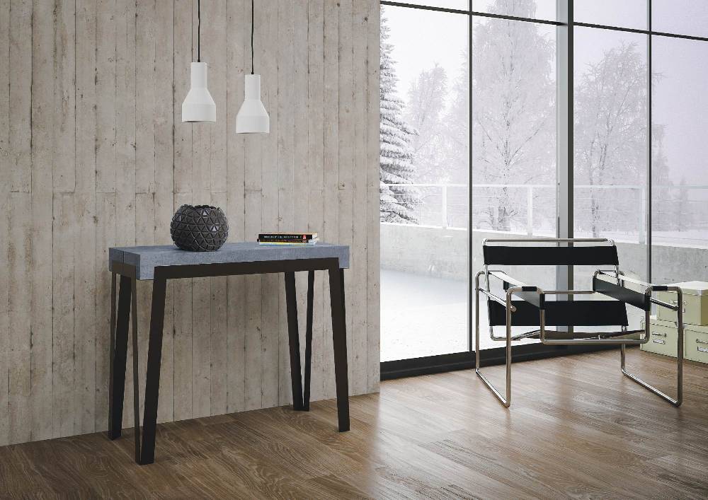 Itamoby Consolle Rio Small Premium Cemento telaio Antracite Qualità