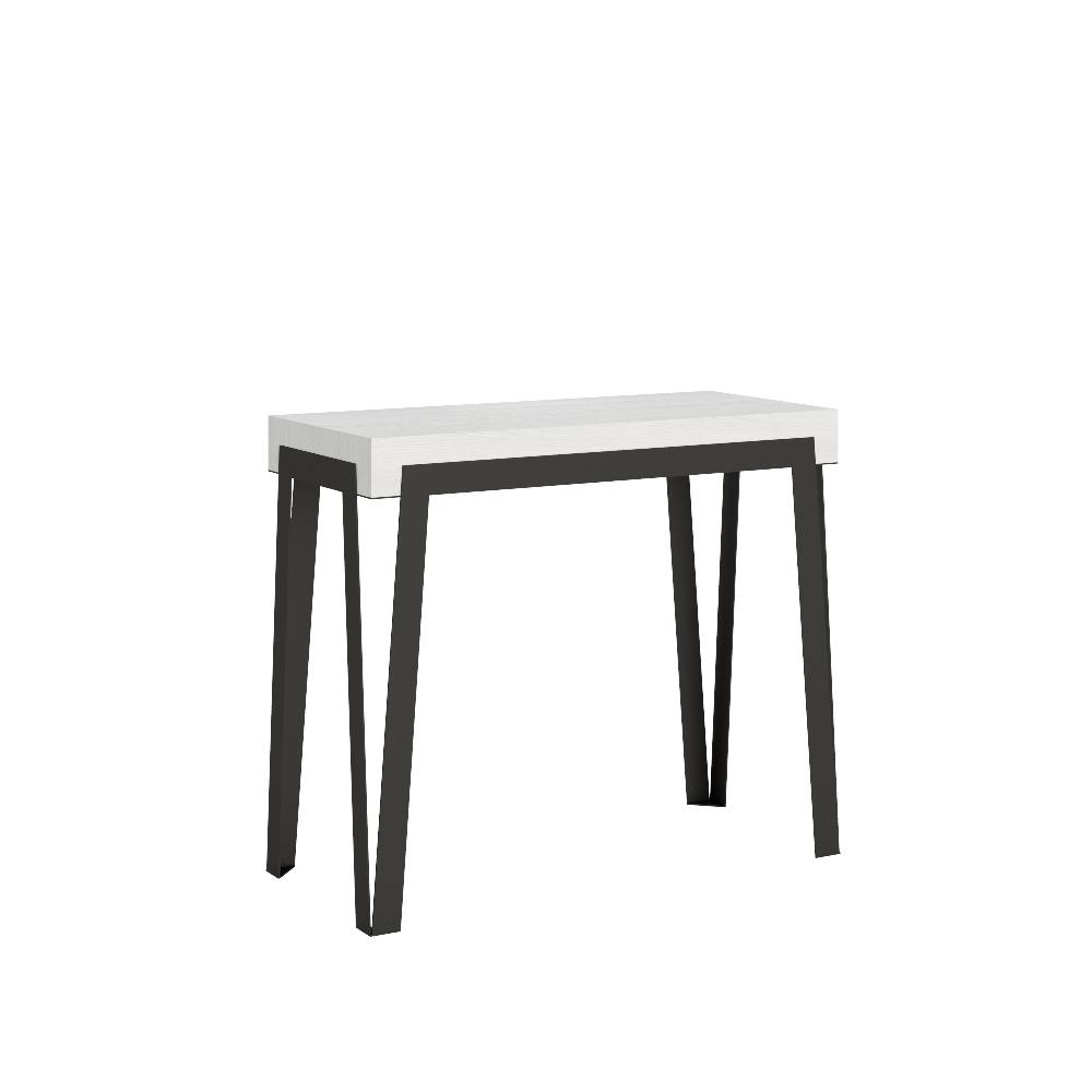 Itamoby Consolle Rio Small Premium Bianco Frassino telaio Antracite