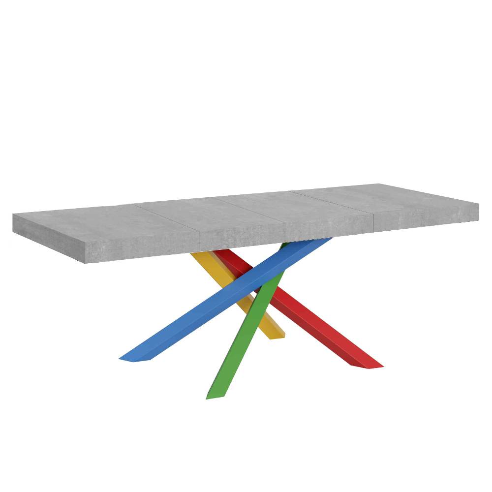 Itamoby Tavolo allungabile 90×160/264 cm Volantis Premium Cemento telaio 4/B