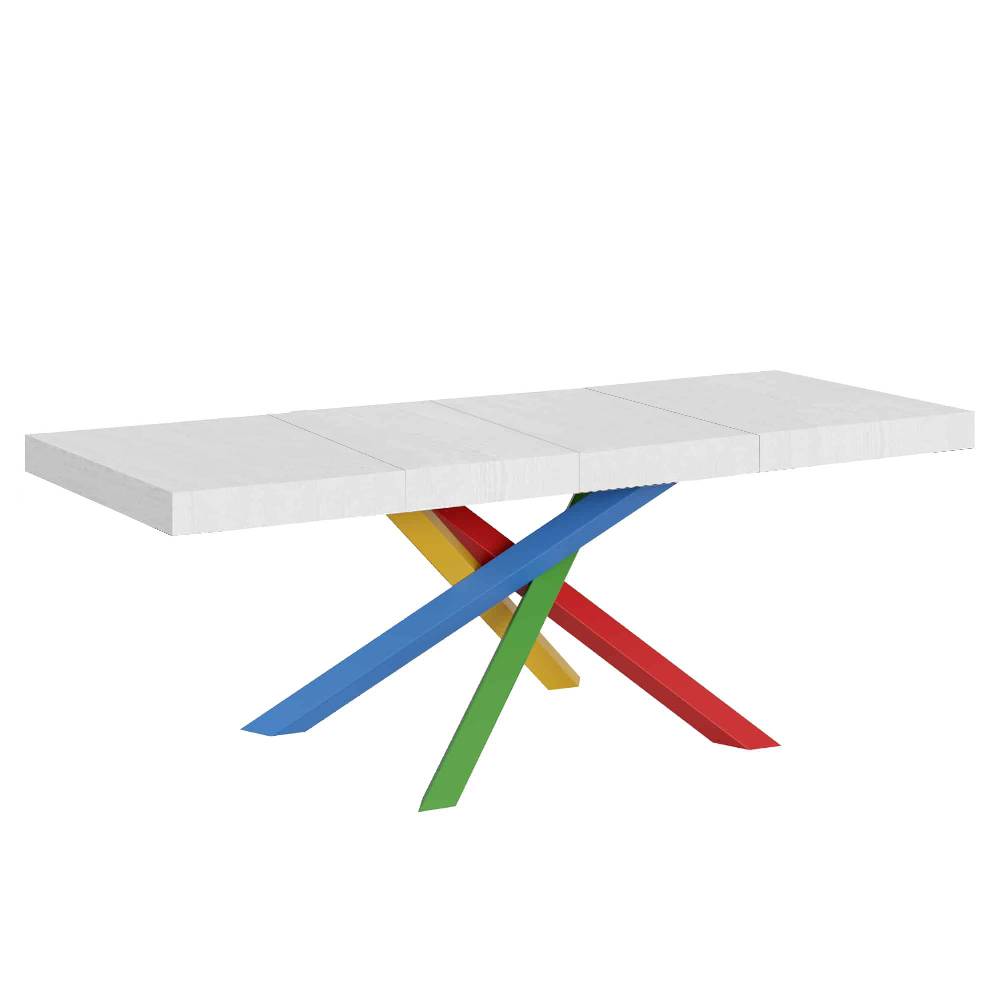 Itamoby Tavolo allungabile 90×160/264 cm Volantis Premium Bianco Frassino telaio 4/B