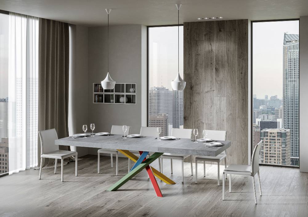 Itamoby Tavolo allungabile 90×140/244 cm Volantis Premium Cemento telaio 4/B I Più Venduti