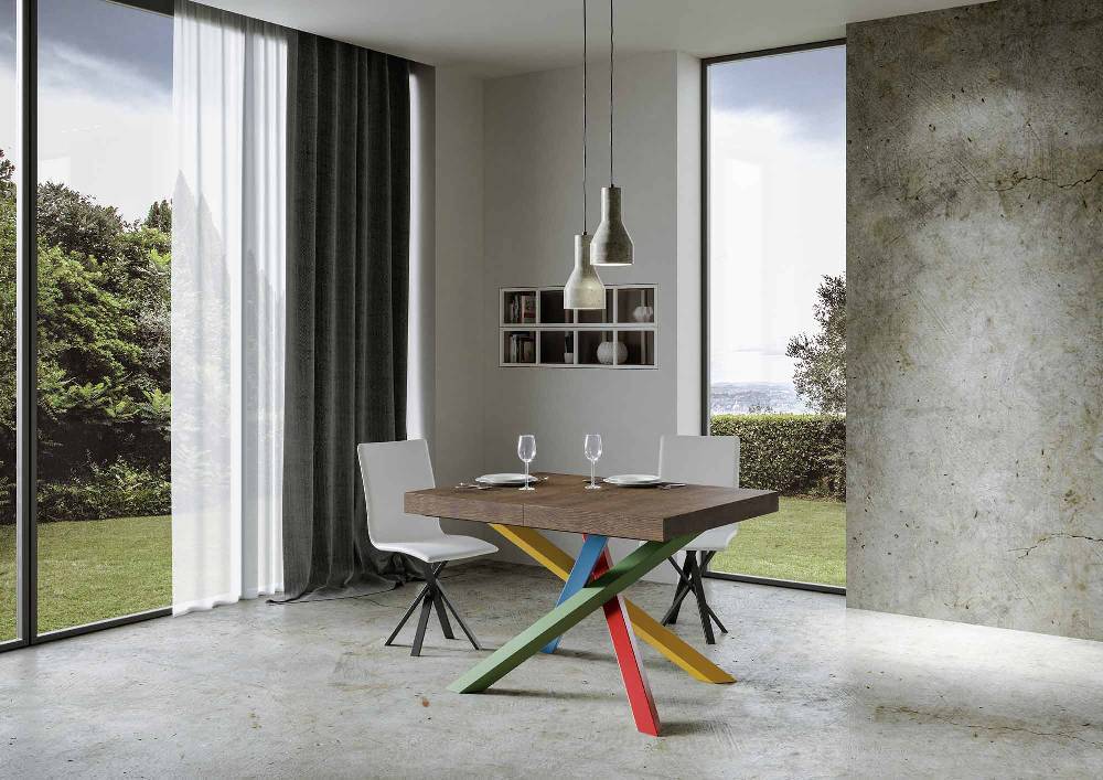 Itamoby Tavolo allungabile 90×130/234 cm Volantis Premium Noce telaio 4/B In Saldo