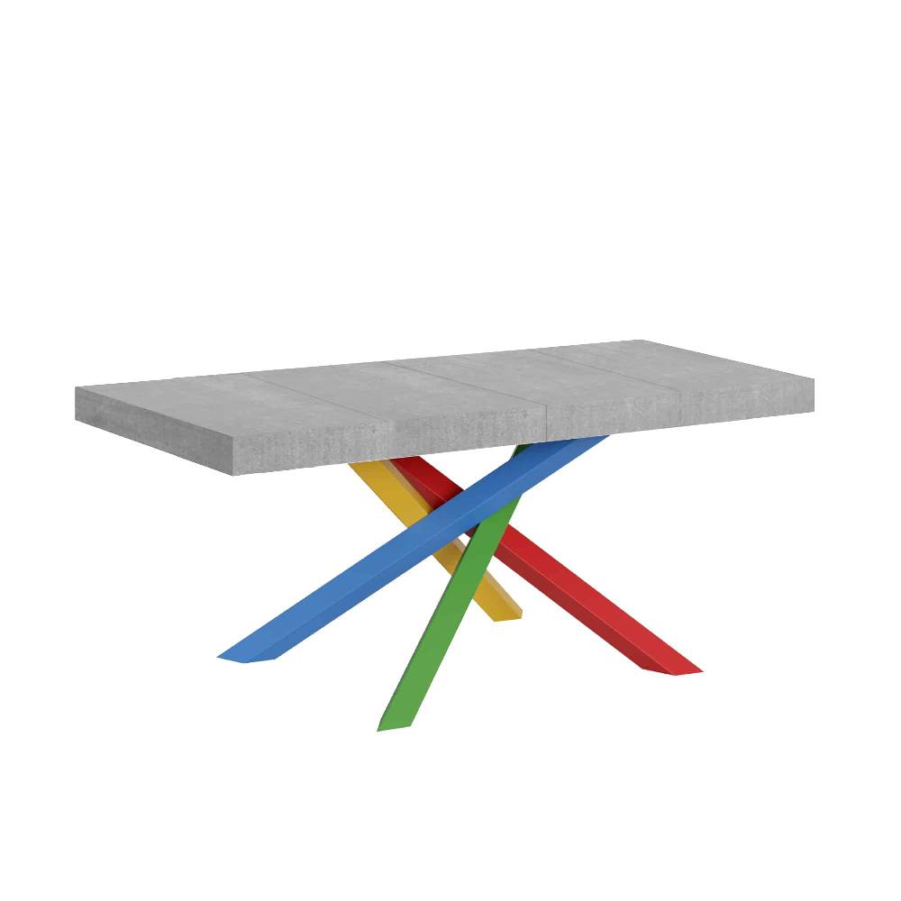 Itamoby Tavolo allungabile 90×130/234 cm Volantis Premium Cemento telaio 4/B
