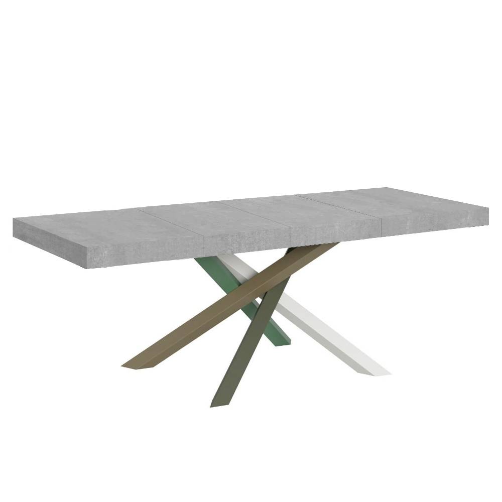Itamoby Tavolo allungabile 90×160/264 cm Volantis Premium Cemento telaio 4/A