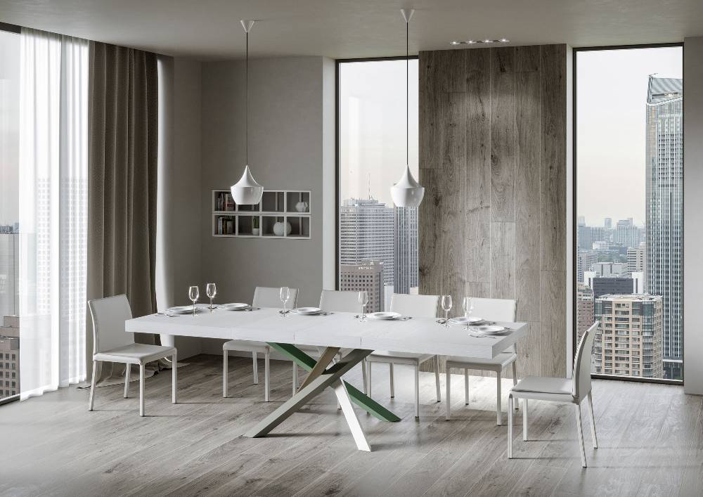 Itamoby Tavolo allungabile 90×130/234 cm Volantis Premium Bianco Frassino telaio 4/A Smaltimento dello stoccaggio
