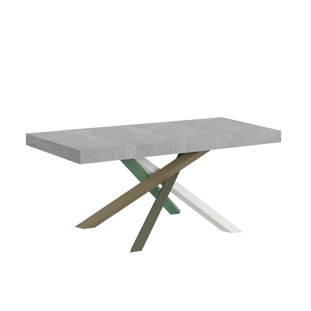 Itamoby Tavolo allungabile 90×120/224 cm Volantis Premium Cemento telaio 4/A