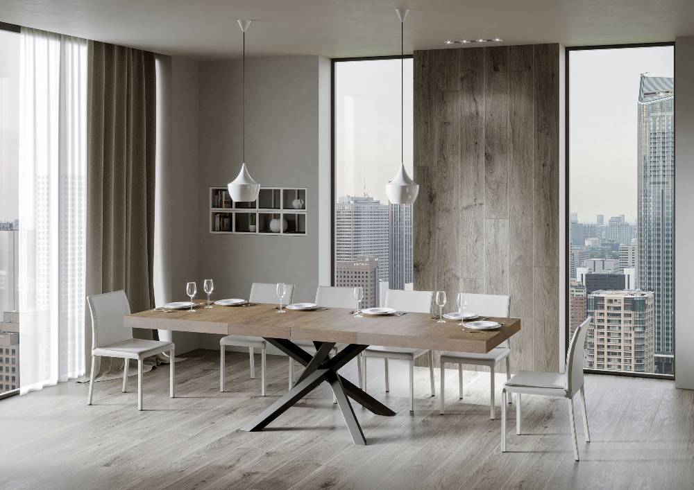 Itamoby Tavolo allungabile 90×180/284 cm Volantis Premium Noce telaio Antracite Offerta temporanea