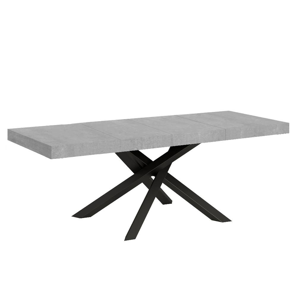 Itamoby Tavolo allungabile 90×180/284 cm Volantis Premium Cemento telaio Antracite