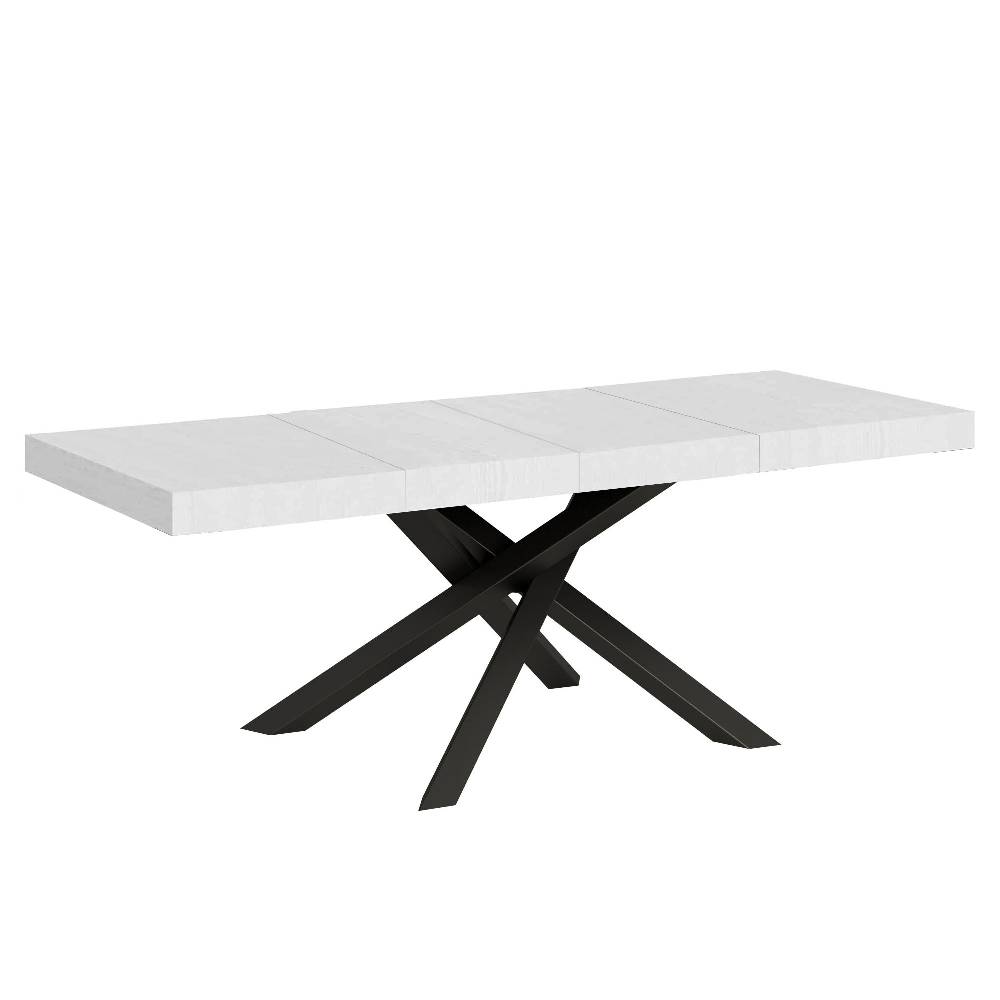Itamoby Tavolo allungabile 90×160/264 cm Volantis Premium Bianco Frassino telaio Antracite