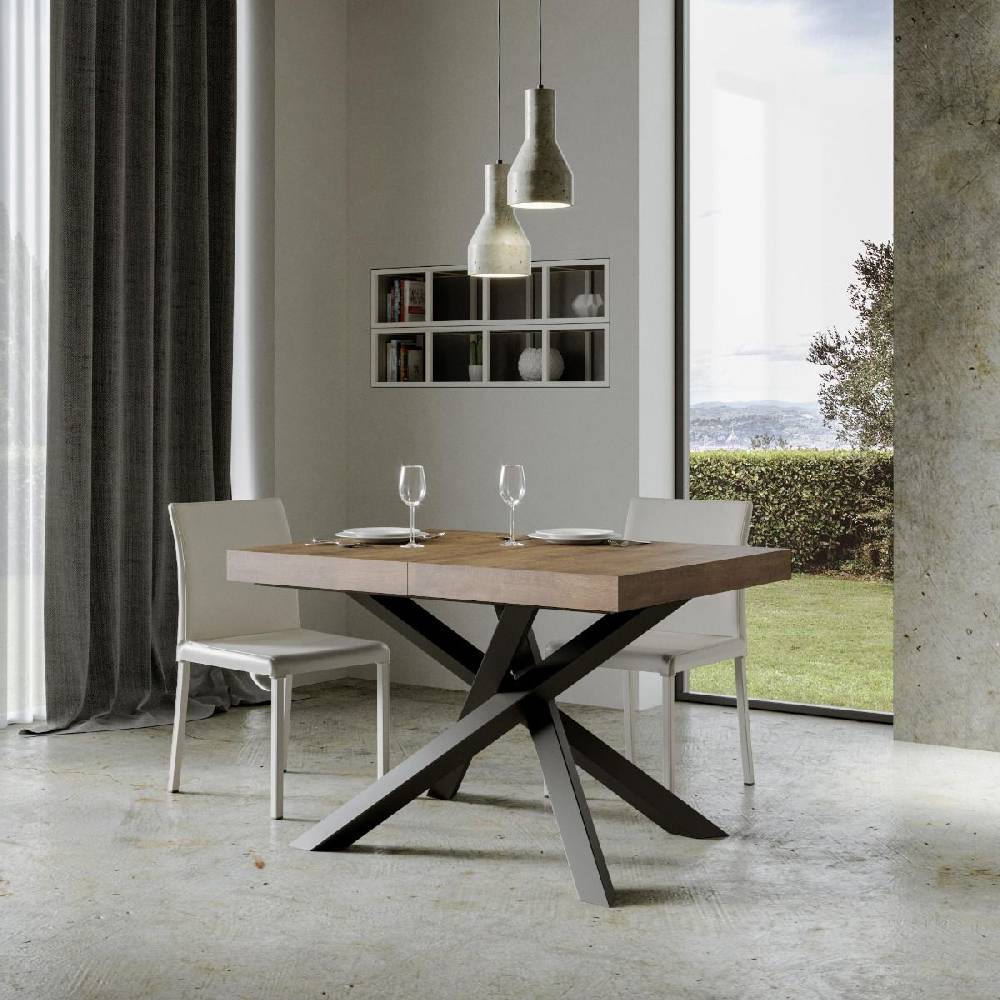 Itamoby Tavolo allungabile 90×130/234 cm Volantis Premium Noce telaio Antracite Sconti VIP